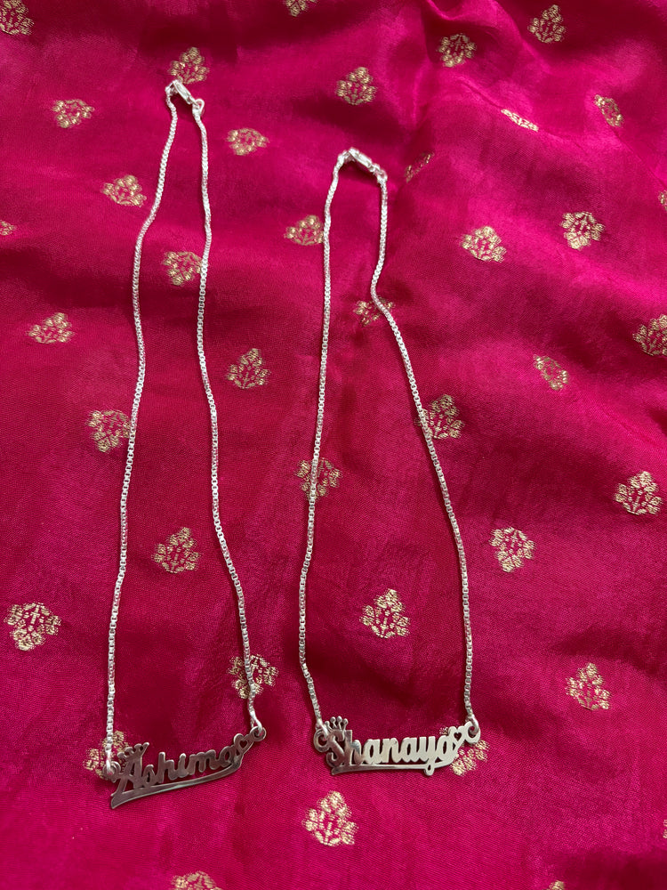 Customized Silver Name Necklaces