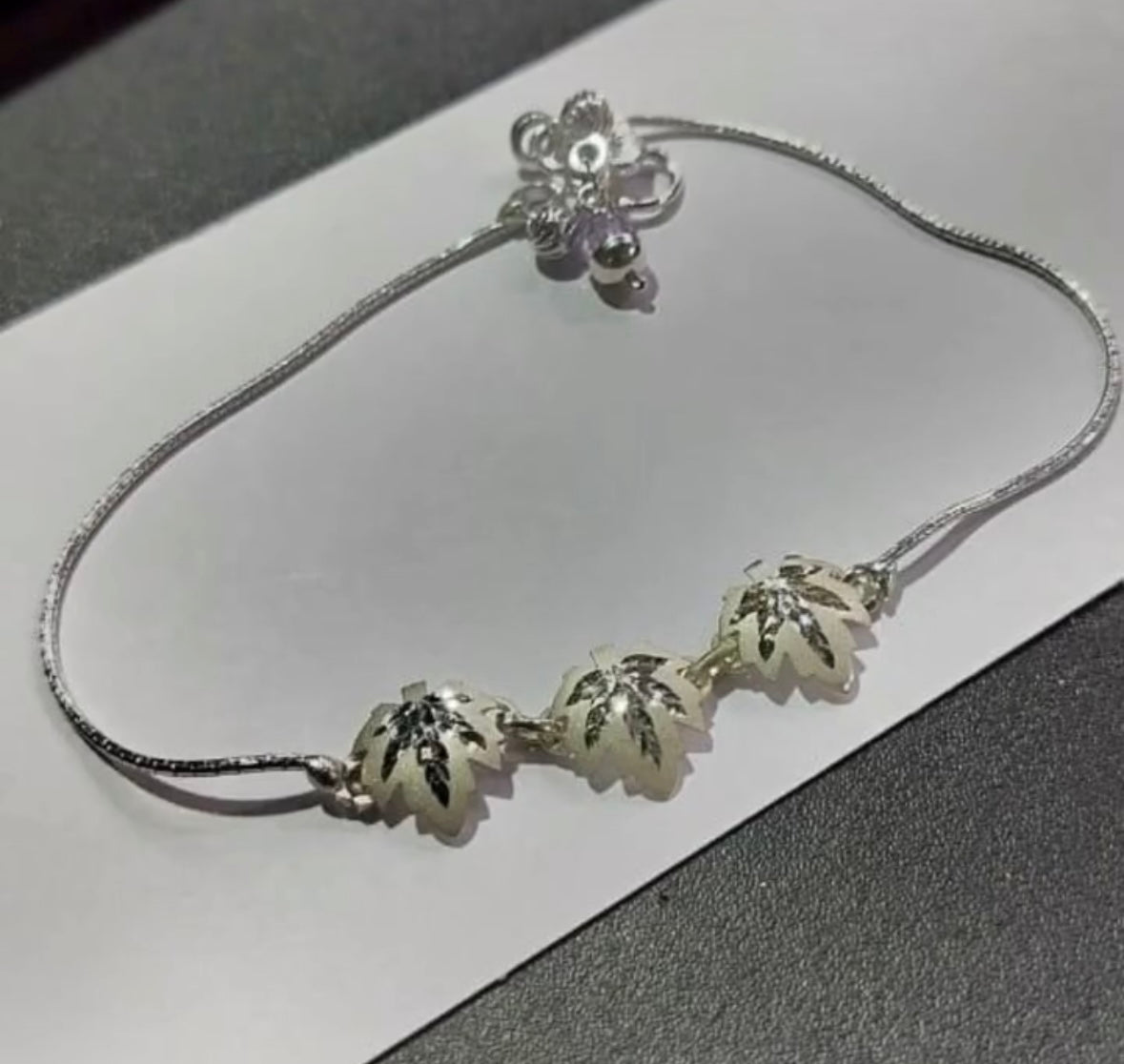 Three leaf chinar anklets