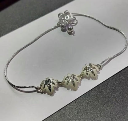 Three leaf chinar anklets