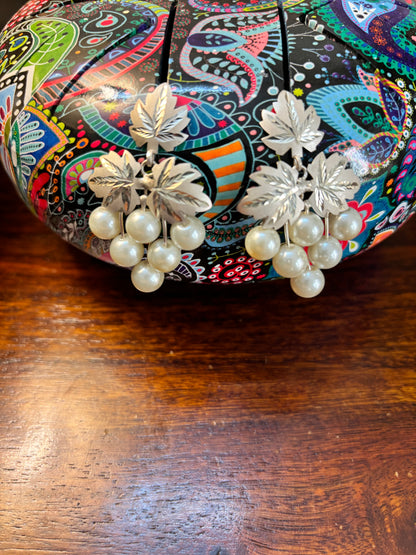 Grapes designs Kashmiri chinar leaf earrings