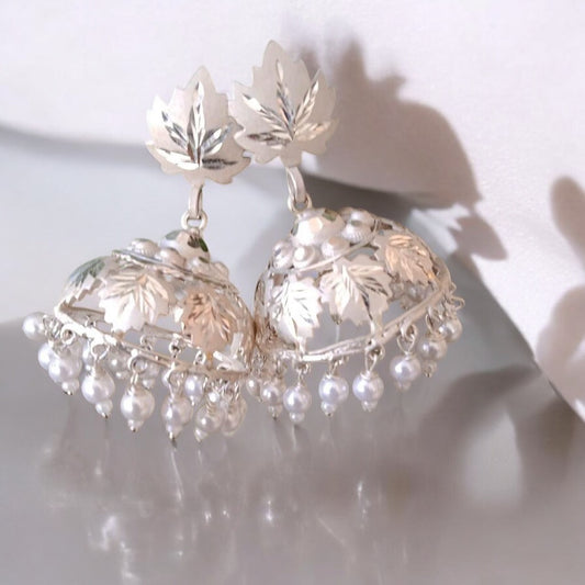 Chinar leaf jhumka