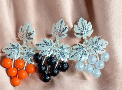 Grapes designs Kashmiri chinar leaf earrings