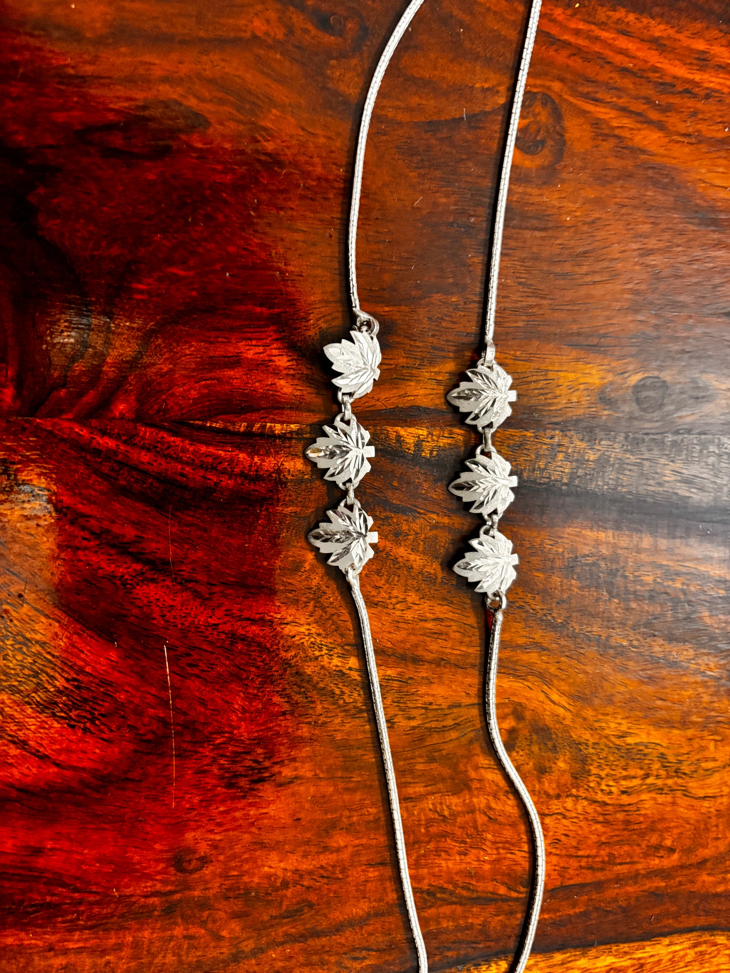 Three leaf chinar anklets