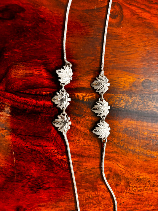 Three leaf chinar anklets